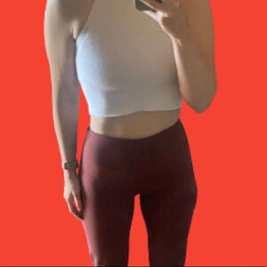 Vtg High waisted vintage 70s maroon polyester flared pants